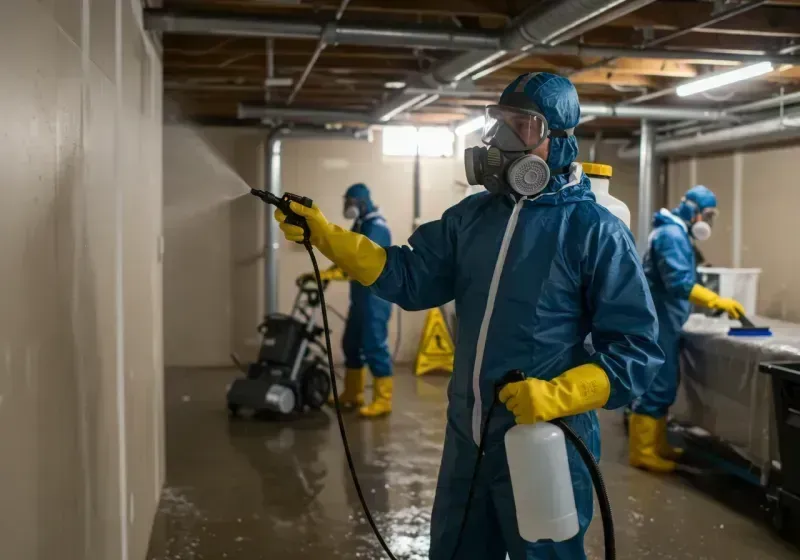 Basement Sanitization and Antimicrobial Treatment process in Groveland, MA